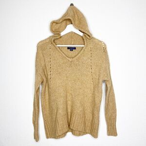American Eagle Outfitters Jegging Fit Tan Hooded Sweater Sz XS